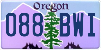 OR license plate 088BWI
