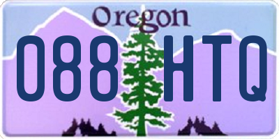 OR license plate 088HTQ