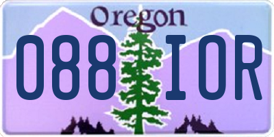 OR license plate 088IOR