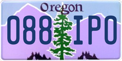 OR license plate 088IPO