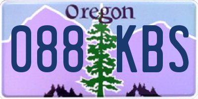 OR license plate 088KBS