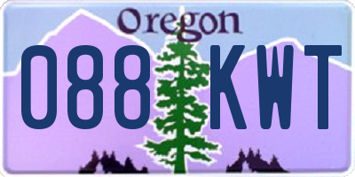 OR license plate 088KWT