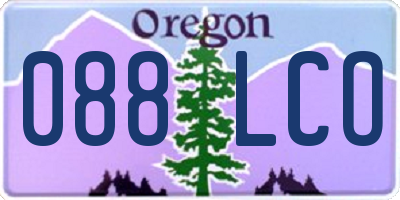 OR license plate 088LCO