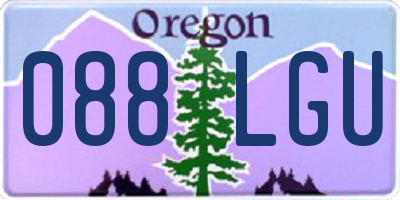 OR license plate 088LGU
