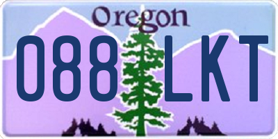 OR license plate 088LKT