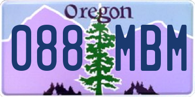 OR license plate 088MBM