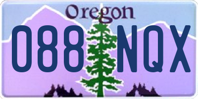 OR license plate 088NQX