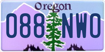 OR license plate 088NWO