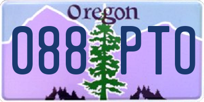 OR license plate 088PTO