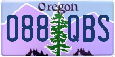 OR license plate 088QBS