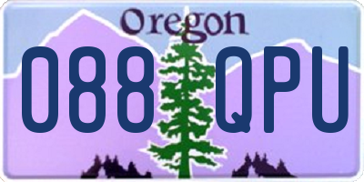 OR license plate 088QPU