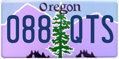 OR license plate 088QTS