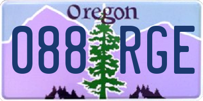 OR license plate 088RGE