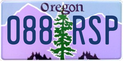 OR license plate 088RSP