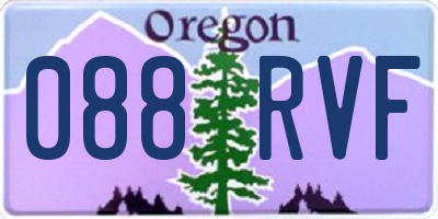 OR license plate 088RVF