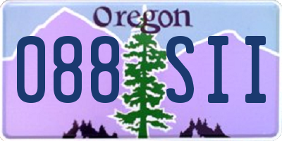 OR license plate 088SII