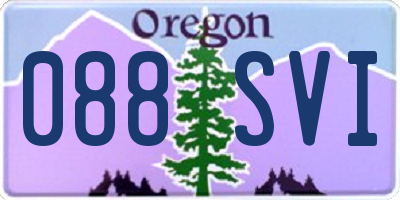 OR license plate 088SVI