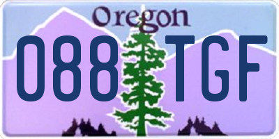 OR license plate 088TGF