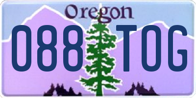 OR license plate 088TOG
