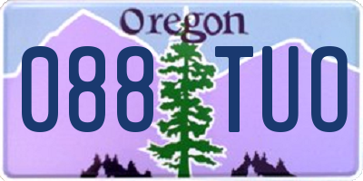 OR license plate 088TUO