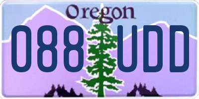 OR license plate 088UDD