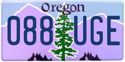 OR license plate 088UGE