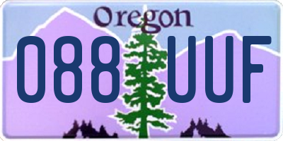 OR license plate 088UUF