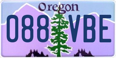 OR license plate 088VBE