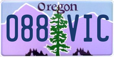 OR license plate 088VIC