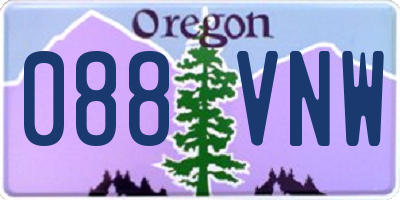 OR license plate 088VNW