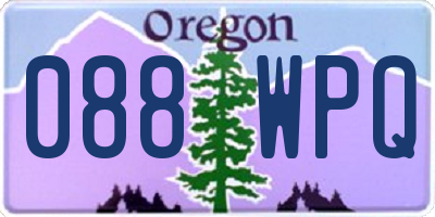 OR license plate 088WPQ