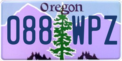 OR license plate 088WPZ