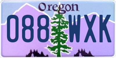 OR license plate 088WXK