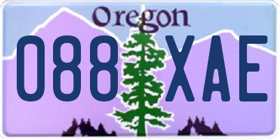 OR license plate 088XAE