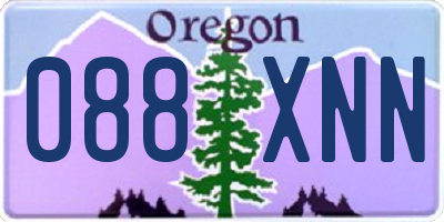 OR license plate 088XNN