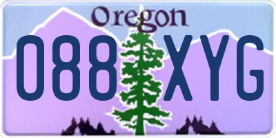 OR license plate 088XYG