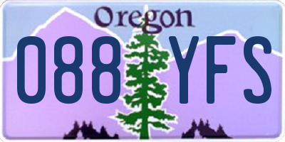 OR license plate 088YFS
