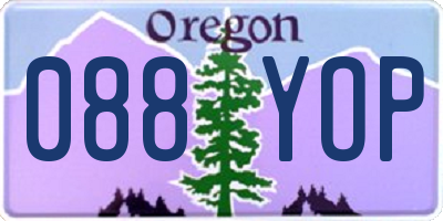 OR license plate 088YOP