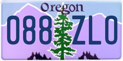 OR license plate 088ZLO
