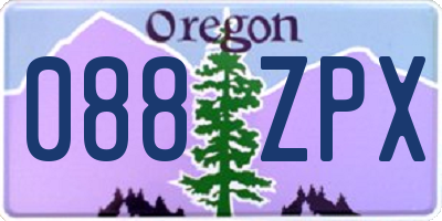 OR license plate 088ZPX