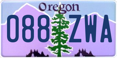 OR license plate 088ZWA