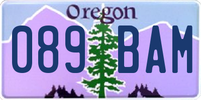OR license plate 089BAM