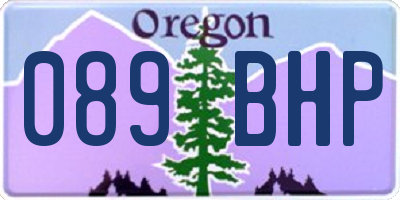 OR license plate 089BHP