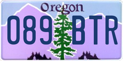 OR license plate 089BTR