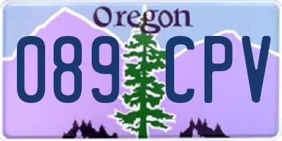 OR license plate 089CPV
