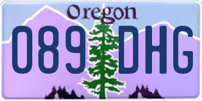 OR license plate 089DHG