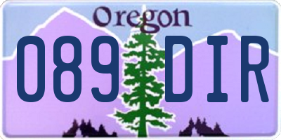OR license plate 089DIR