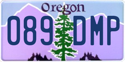OR license plate 089DMP
