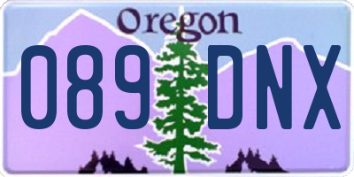 OR license plate 089DNX