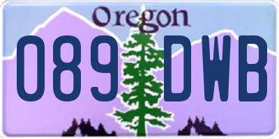 OR license plate 089DWB